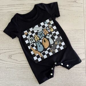 $2 Add-On // Mamas Boy Skate Checkered Shortie Romper